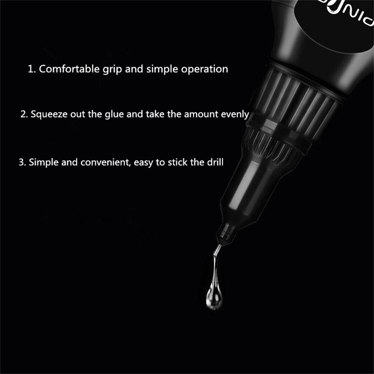 10ml Nail Art Rhinestones UV Gel Glue Drill Gel Sticky Crystal Gem Polish Decor