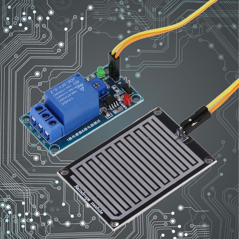 12V Raindrop Controller Relay Module Foliar Humidity Waterless Switch Rainsensor