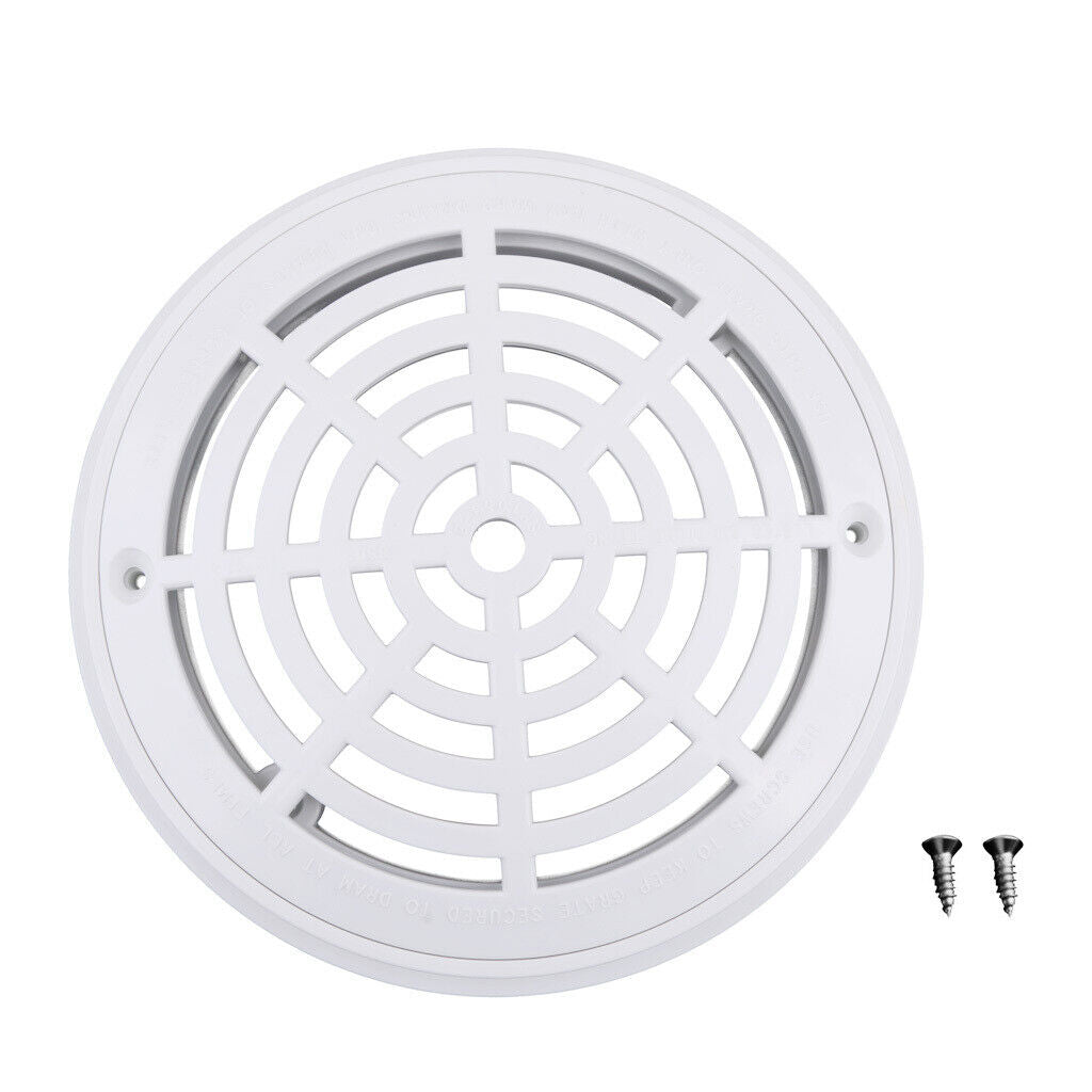 8''  Drain  Overflow Anti- Suction Outlet Fittings White
