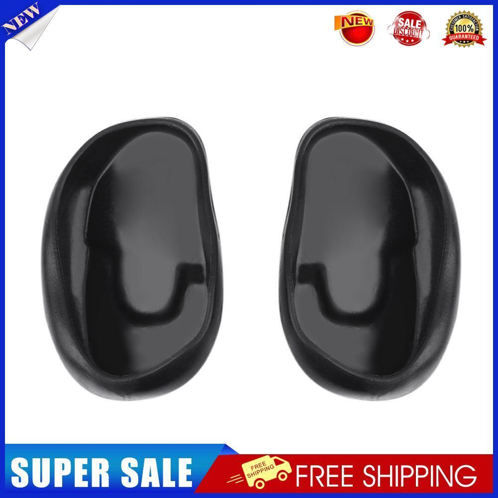 1 Pair Salon Hair Dye Silicone Ear Cover Barber Shop Anti Staining(Black)