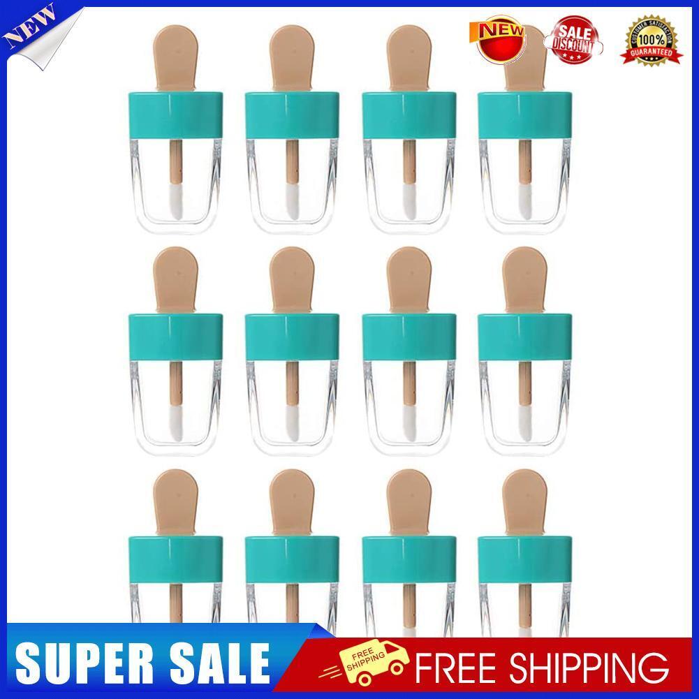 12pcs 8ml Empty Mini Lip Gloss Balm Tube Clear DIY Lipstick Glaze Container
