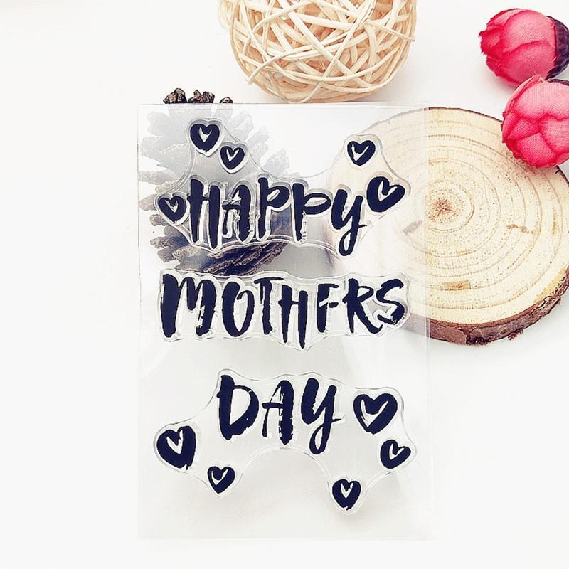 Happy Mothers' Day Silicone Clear Stamp DIY Seal Scrapbooking Embossing Photo