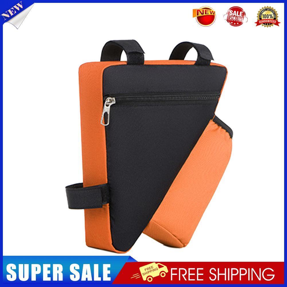 1.2L Triangle Cycling Bicycle Bags MTB Bike Front Tube Frame Pouch (Orange)