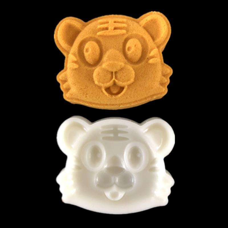 50g Tiger Cookie Stamp Thickness Adjustable Moon Cake Mold Set Hand Press Cutter
