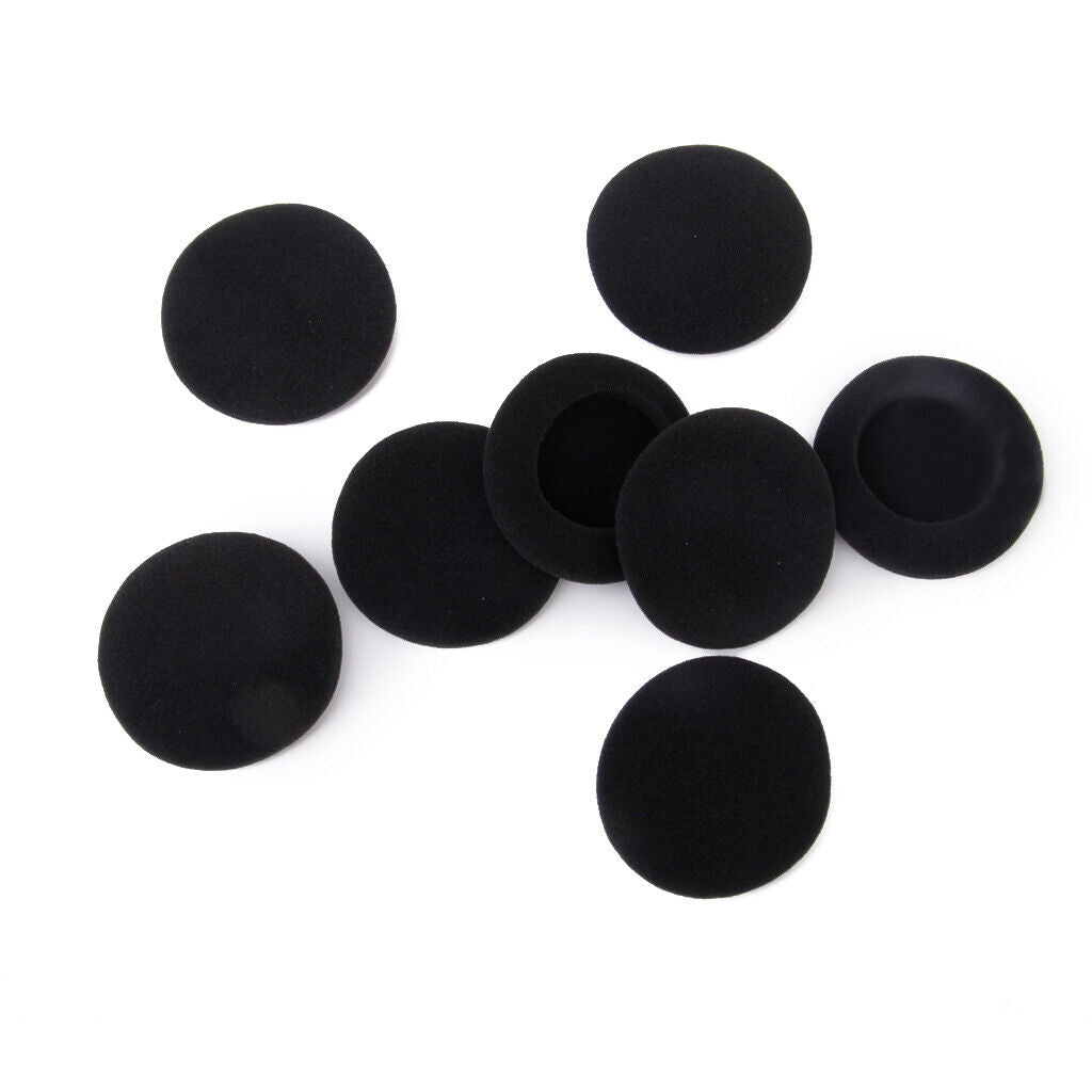 4 Pairs Elastic Foam Earbuds Covers Earphones Ear Pad Dustproof 55mm Black
