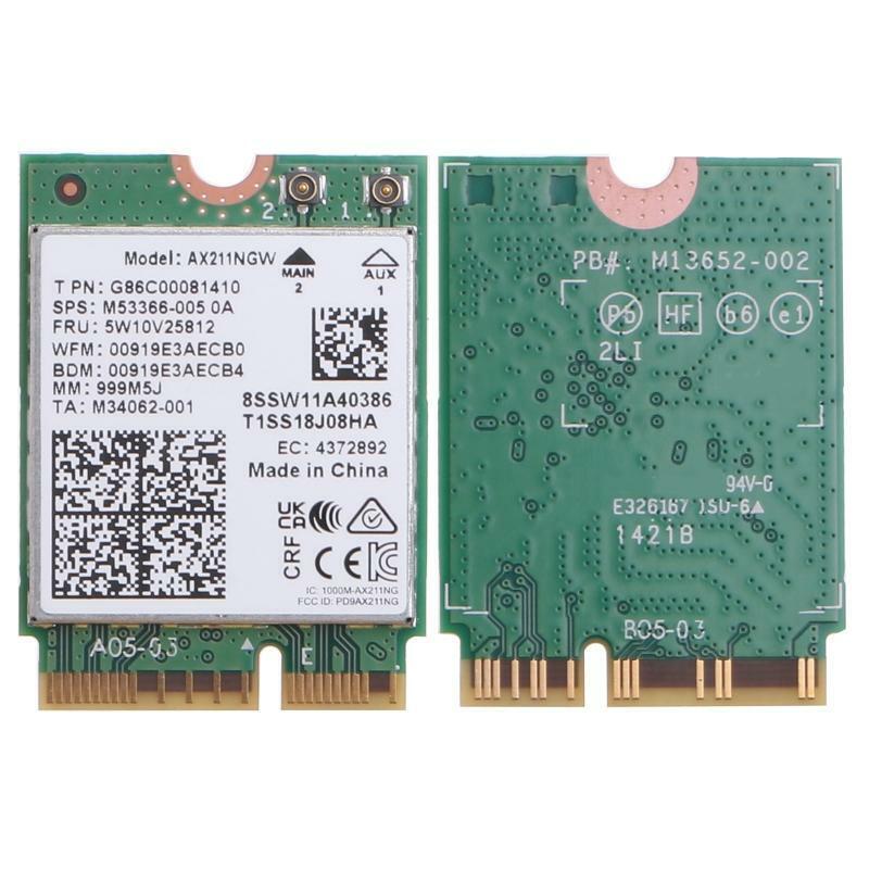 AX211NGW Dual Band WiFi 6E Card 802.11ac ax Wireless NGFF M.2 Key E WiFi Card