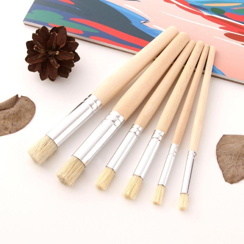 6 Pcs Premium Stencil Paint Brush Acrylic Paint Brush Set Ideal for Acrylic Oil