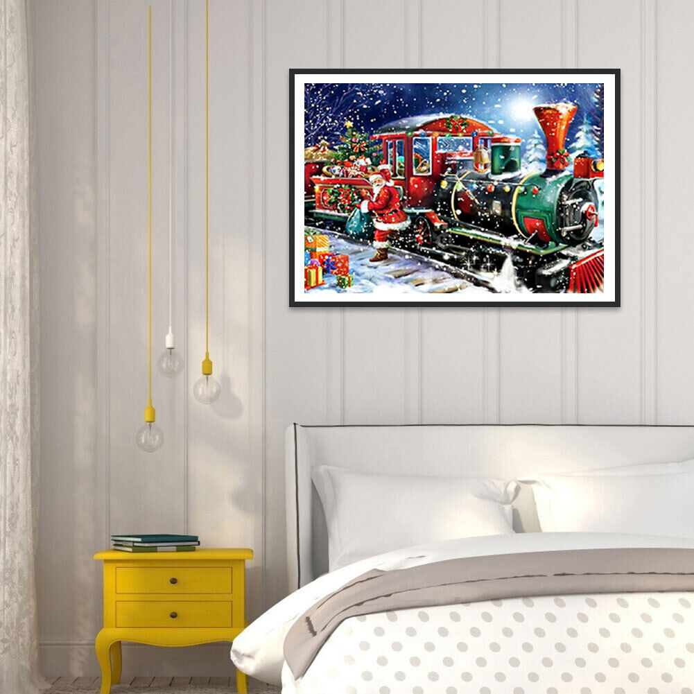Christmas Train 5D DIY Full Drill Diamond Painting Cross Stitch Home Decor