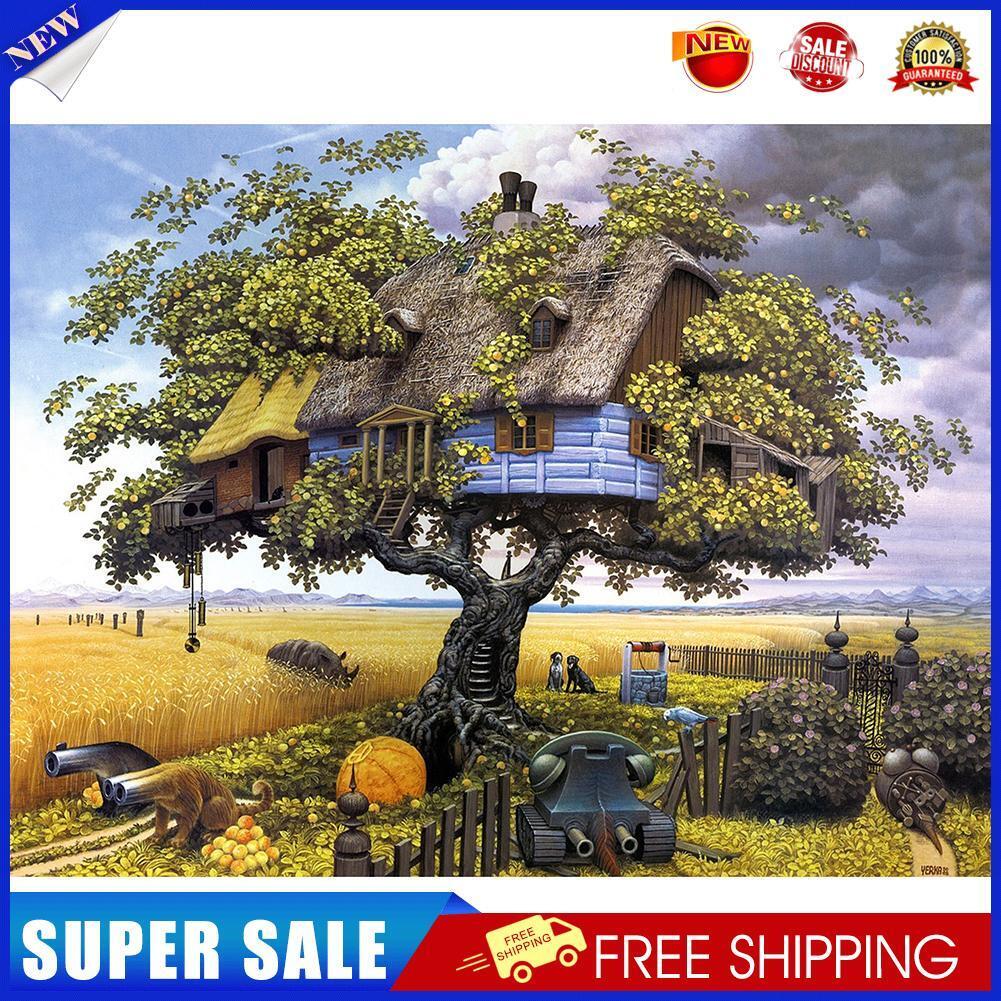 Square Drill 5D DIY Diamond Painting Tree House Embroidery Cross Stitch