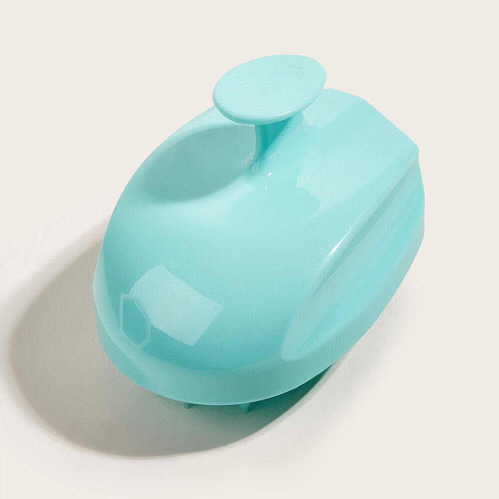 Silicone Head Smooth Hair Massage Brush Bath Scalp Stimulate (Lake Blue)