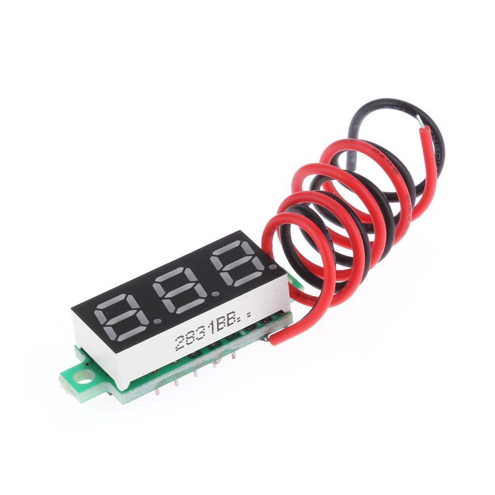 0.28inch Mini Voltmeter LED Display DC2.5-30V Voltage Tester Panel (Green)