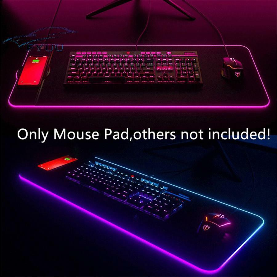 RGB Gaming Wireless Charging Computer Mouse Pad Luminous for PC LaptopTable Mat