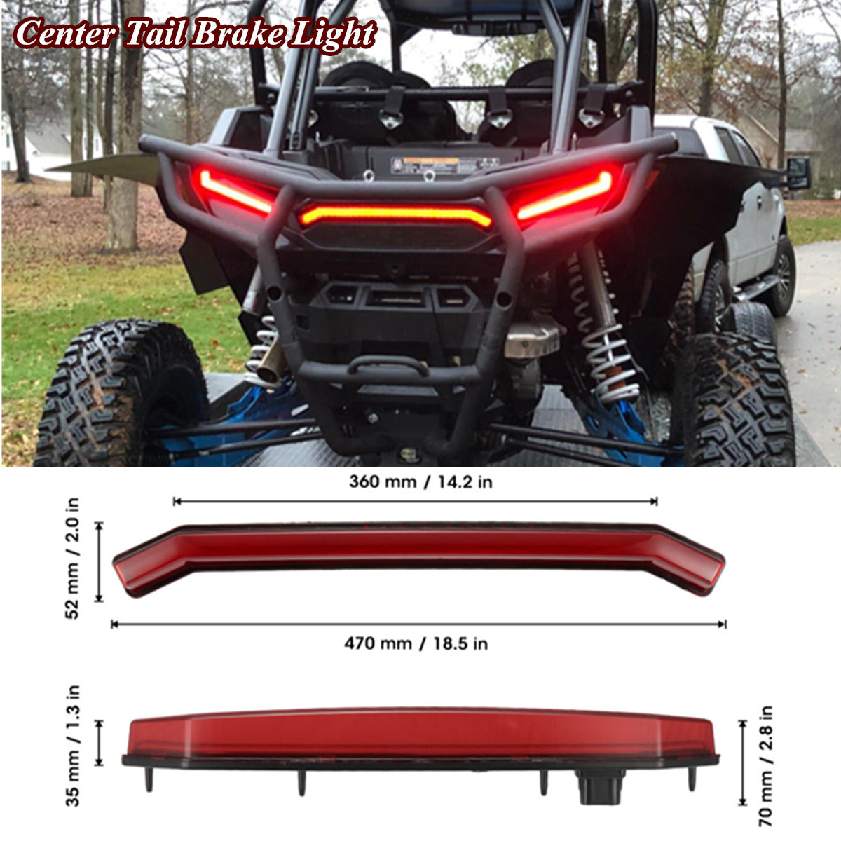 Rear LED Position Lamp Brake Light For Polaris RZR XP 1000/RZR XP 4 1000 2018-22