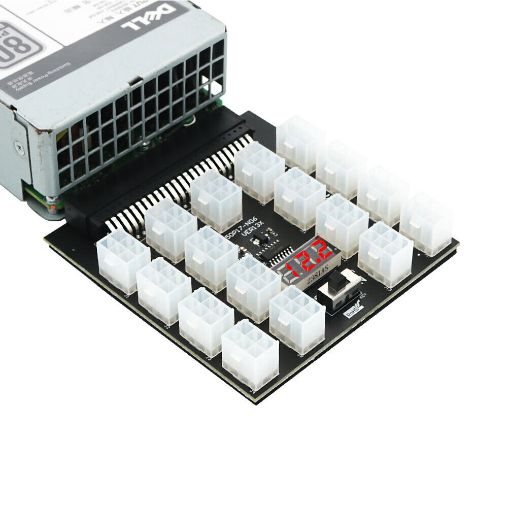 ATX Power Breakout Board for Miner Graphics Card 17 Port 50(2x25)Pin Module
