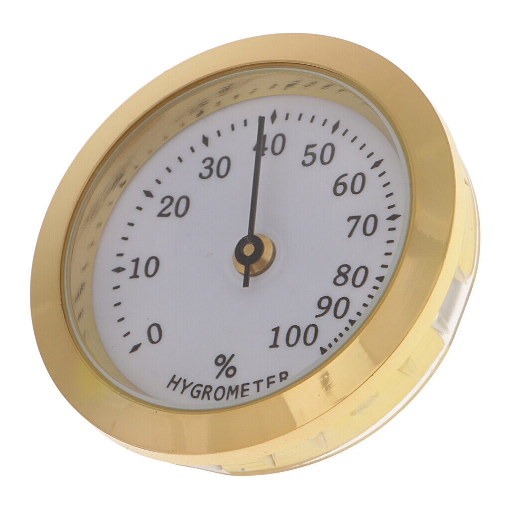 2x 36mm Cigar Hygrometer Humidifier Box  Mechanical Humidor Hygrometers