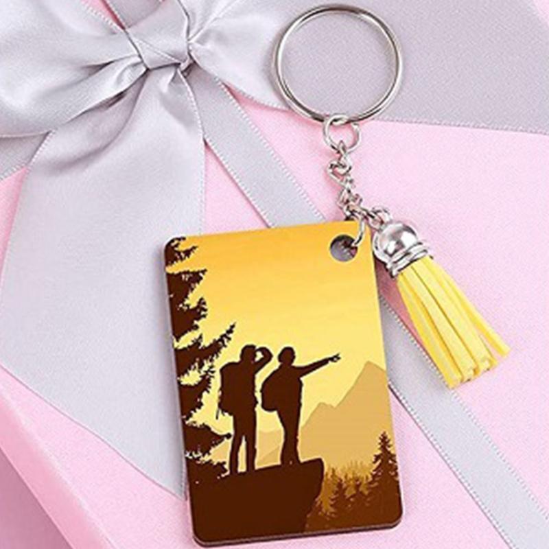80 Pcs Sublimation Blank Products Keychain Blank Tassel Key Ring Open Jump Rings