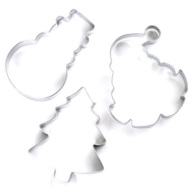 3pieces Cookie Cutters Set Stainless Steel Mold Cutter Baking Tools & Accessory