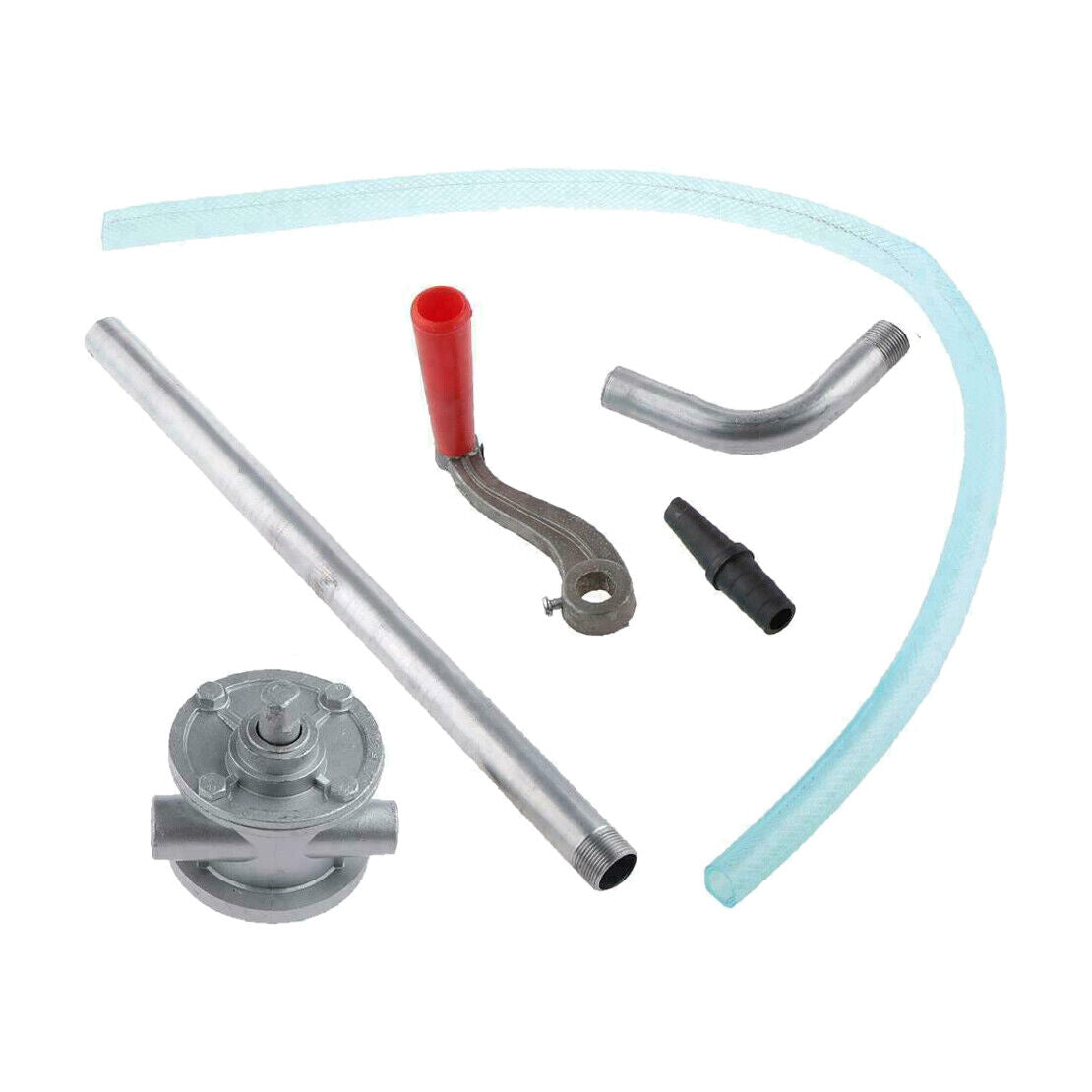 Aluminum Rotary Gas Oil Fuel Hand Pump Gallons Self Priming Dispenser