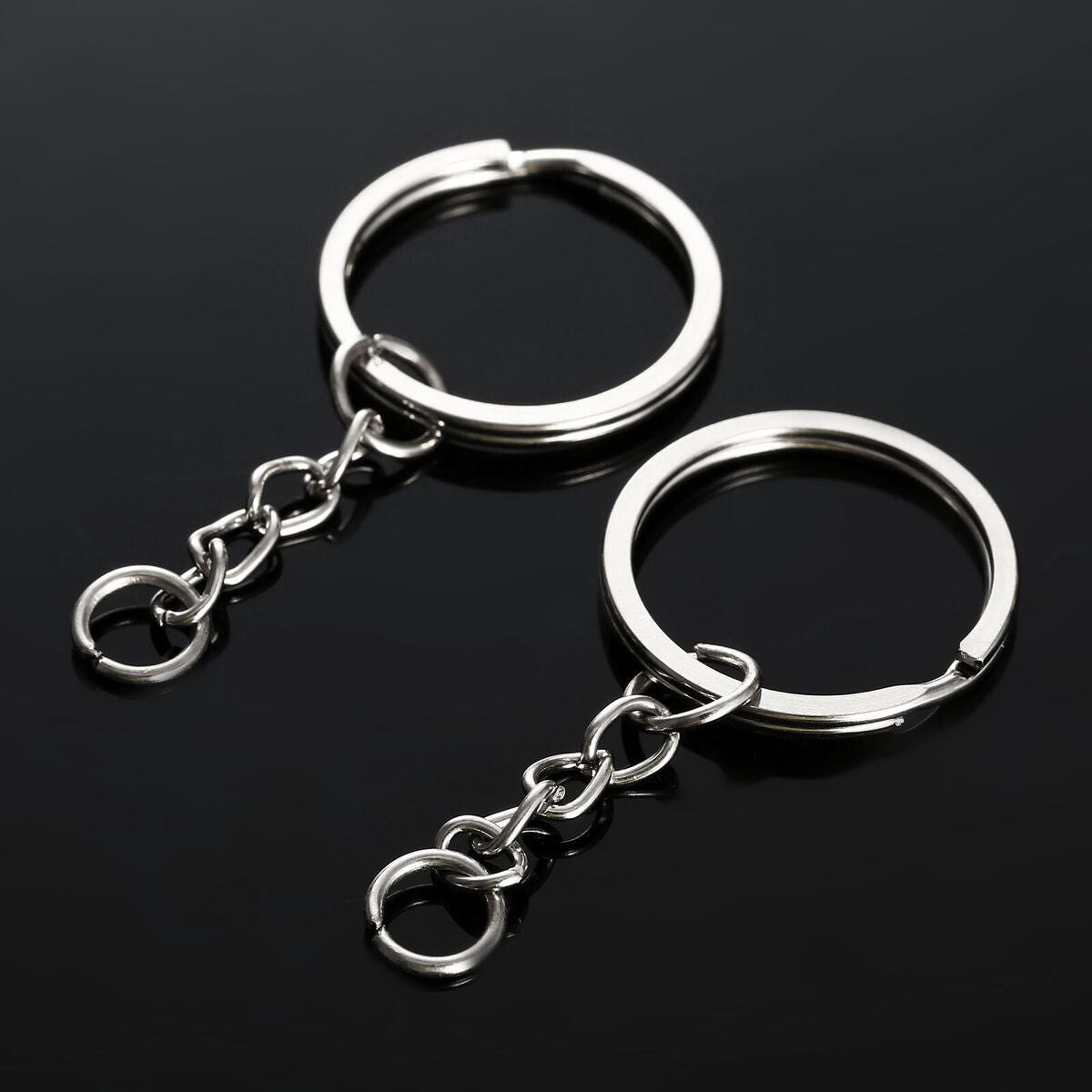 100pcs 25mm*30mm Keyring Key Chain Split Rings Findings Short Loop DIY Household