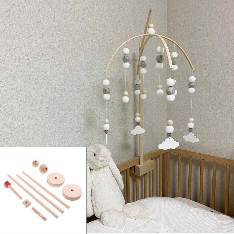 Baby Crib Mobile Arm Rattles Bracket Infant Crib Mobile Bed Bell Beech Hanger