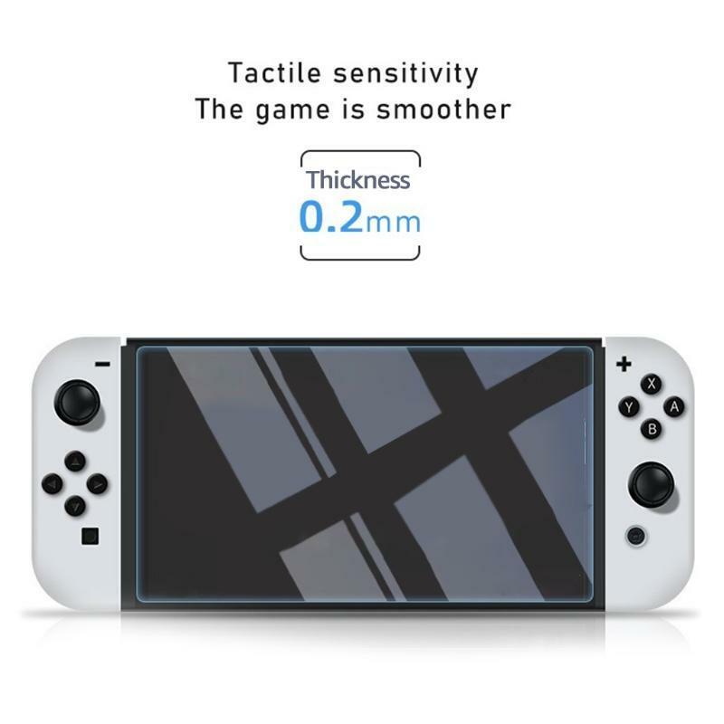 2x Tempered Glass Protect Film 9H Hardness Screen Protector 2.5D for Switch OLED
