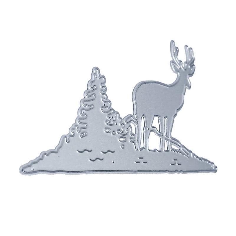 Chritmas Elk Metal Cutting Dies Stencil DIY Scrapbooking Album Paper Template