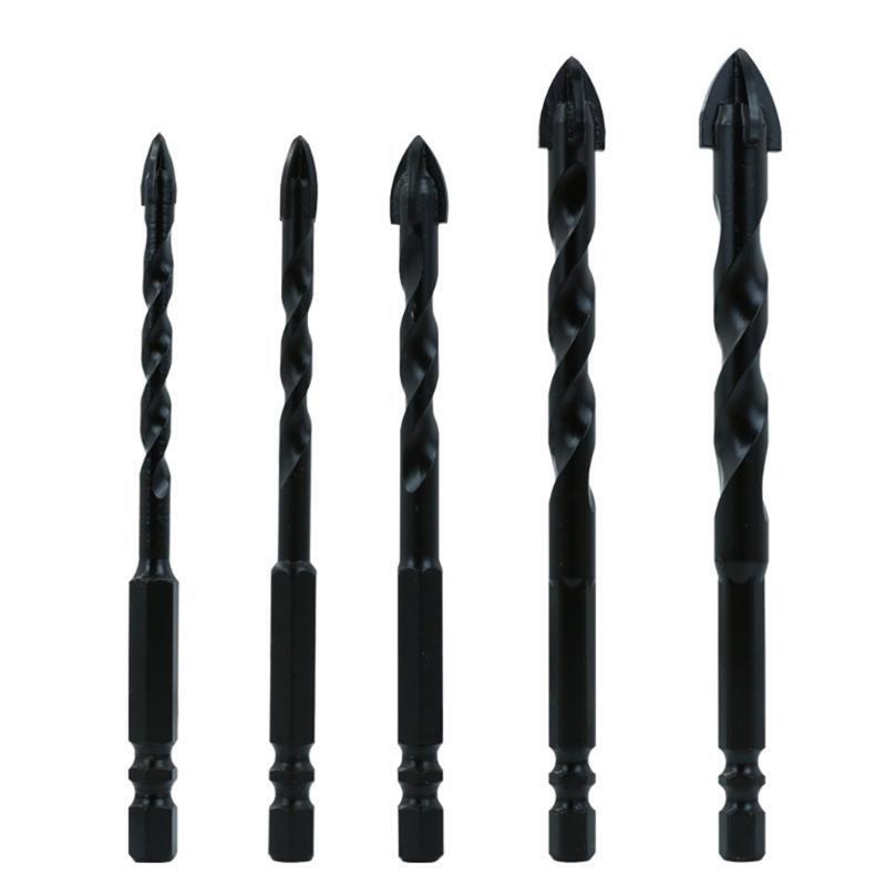 Wear-resistant Cross Triangle Drill Black Hexagon Handle Cross Triangle Drill