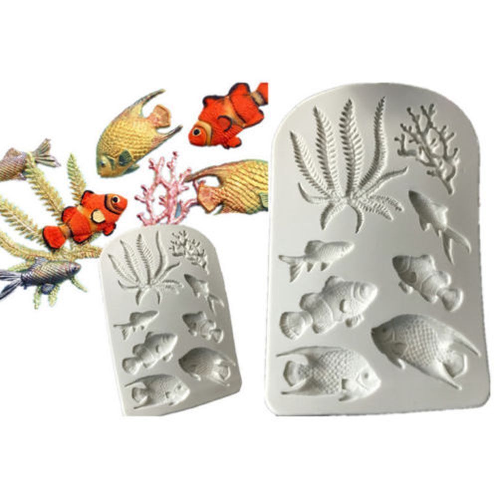 Fondant Cake Decorating Tools Ocean Silicone Mold Baking Mould Pastry Making
