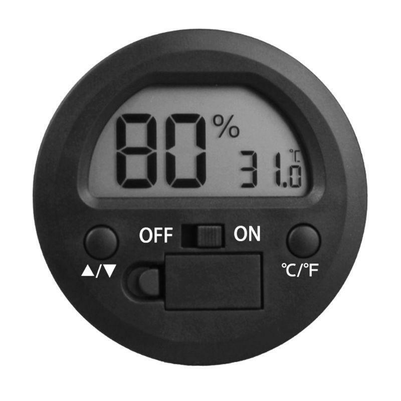 Digital LCD Embedded Temperature Humidity Indoor Room Thermometer Reptile Box