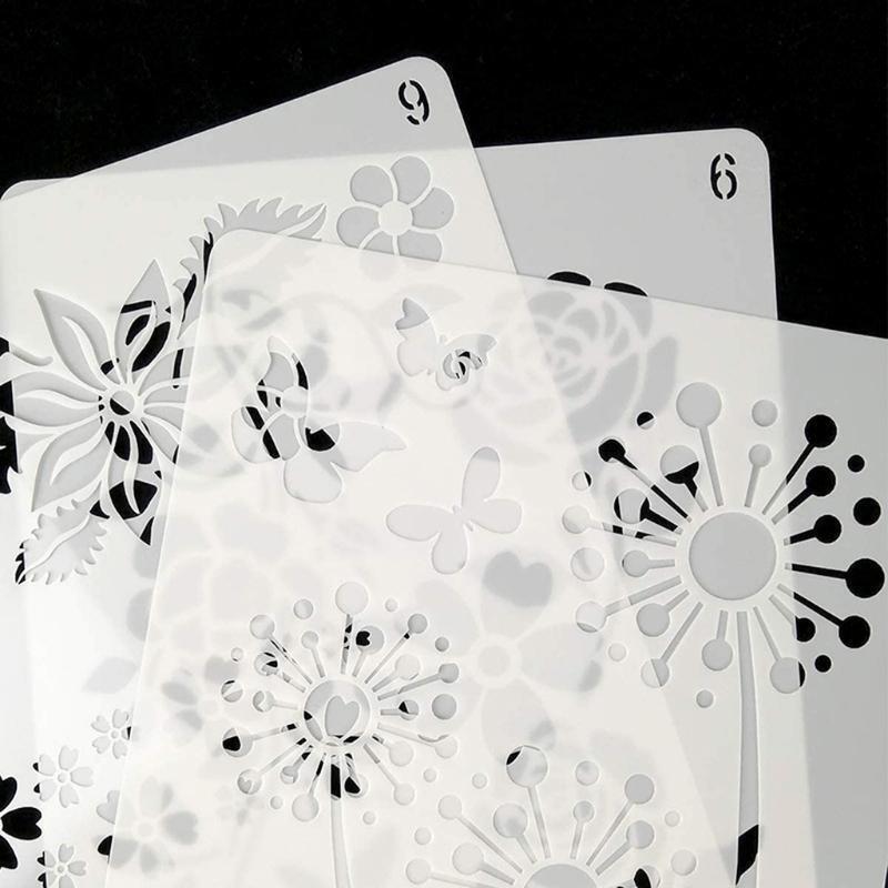 20PCS/Pack Classic Flower Painting Stencil Kit for Christmas Wedding Decoration