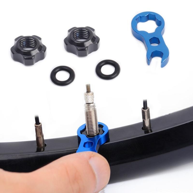 MTB Road Bike Presta Tire Valve Fixed Nut Valve Nut Cycling Protection Accessory
