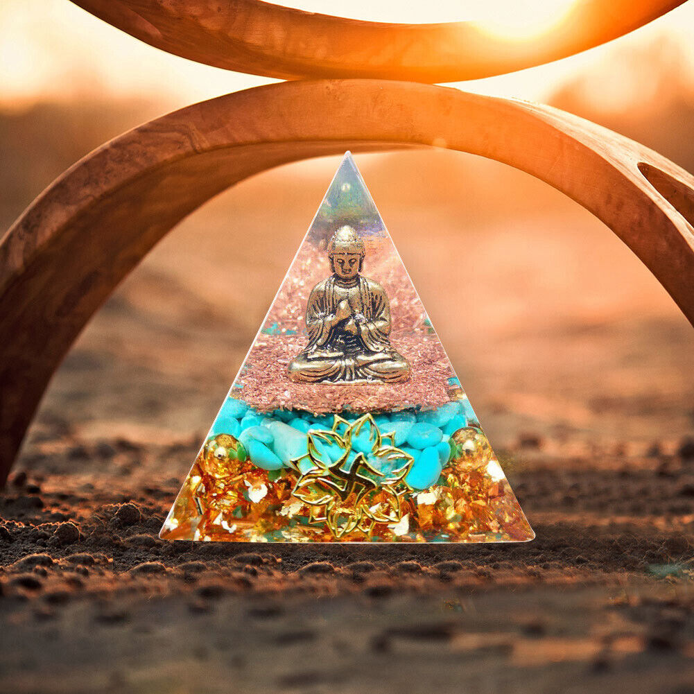 Natural Crystal Pyramid Healing Stone Chakra Reiki Home Office Decor (I)