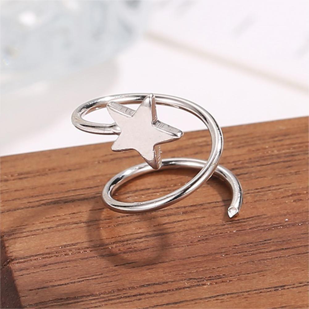 1pc Fashion Stud Earrings Women Korean Style Ear Studs Jewelry Gifts (Star)