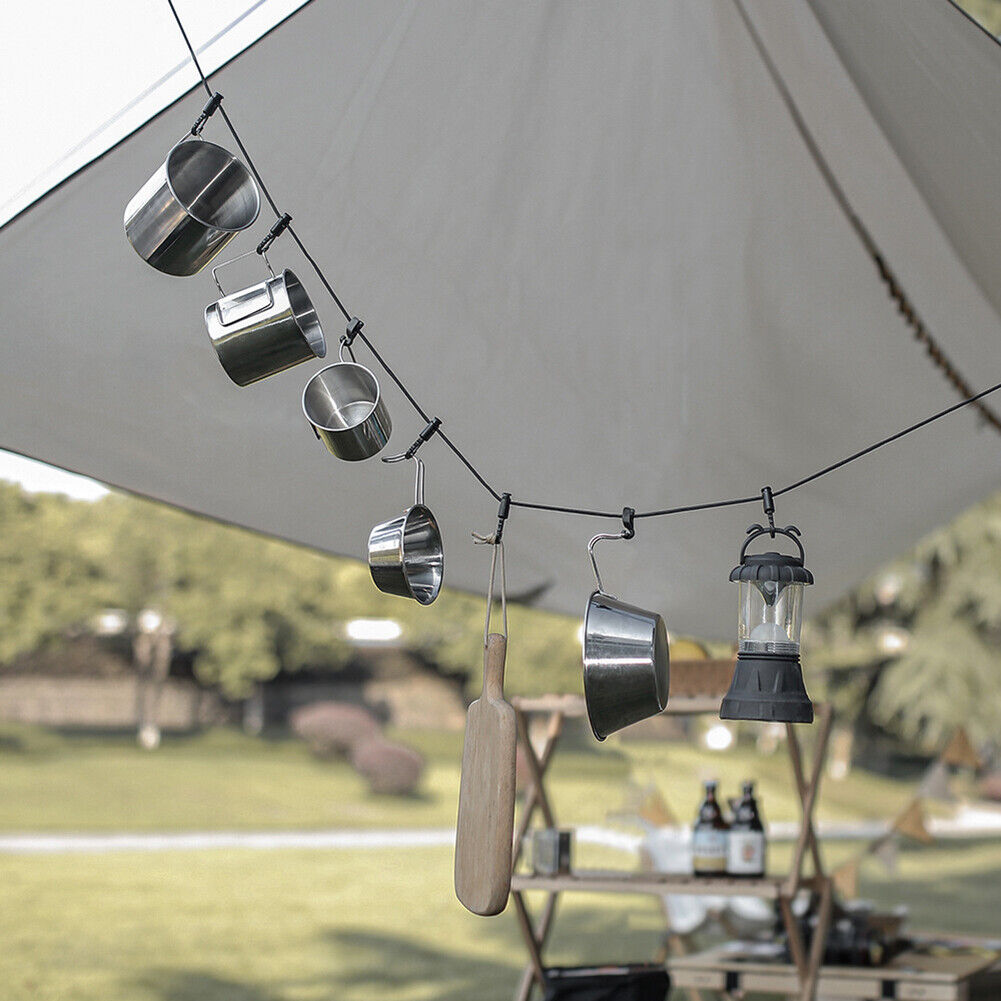 5m Camping Outdoor Clothesline Adjustable Anti-slip Canopy Hanging Ropes