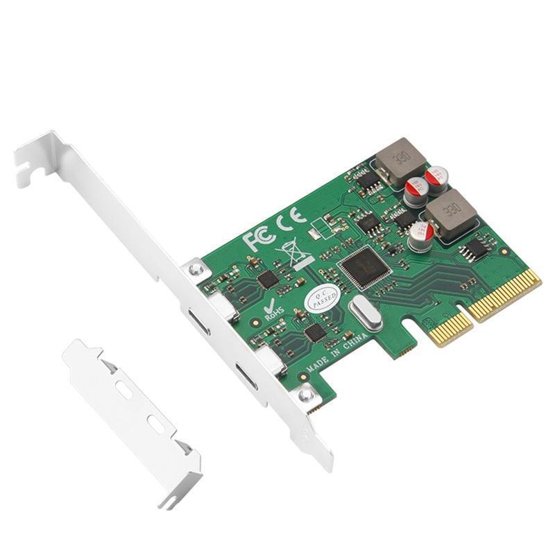 2 Ports USB 3.1 Super Fast 10Gbps PCI Express (PCIe) Expansion Card for Windows