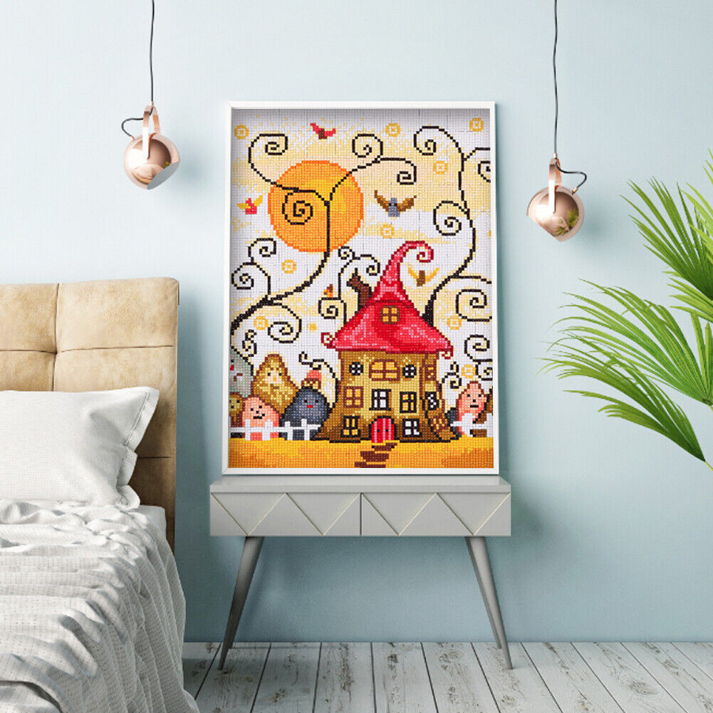 5D Buildings Kit Full Square Drill Rhinestone Pictures DIY Diamond Painting