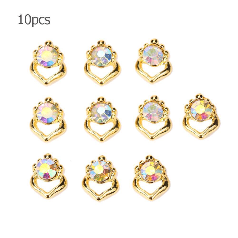 10pcs Clear Nail Art Rhinestones DIY Charming Nail Decor Accessories (8mm)