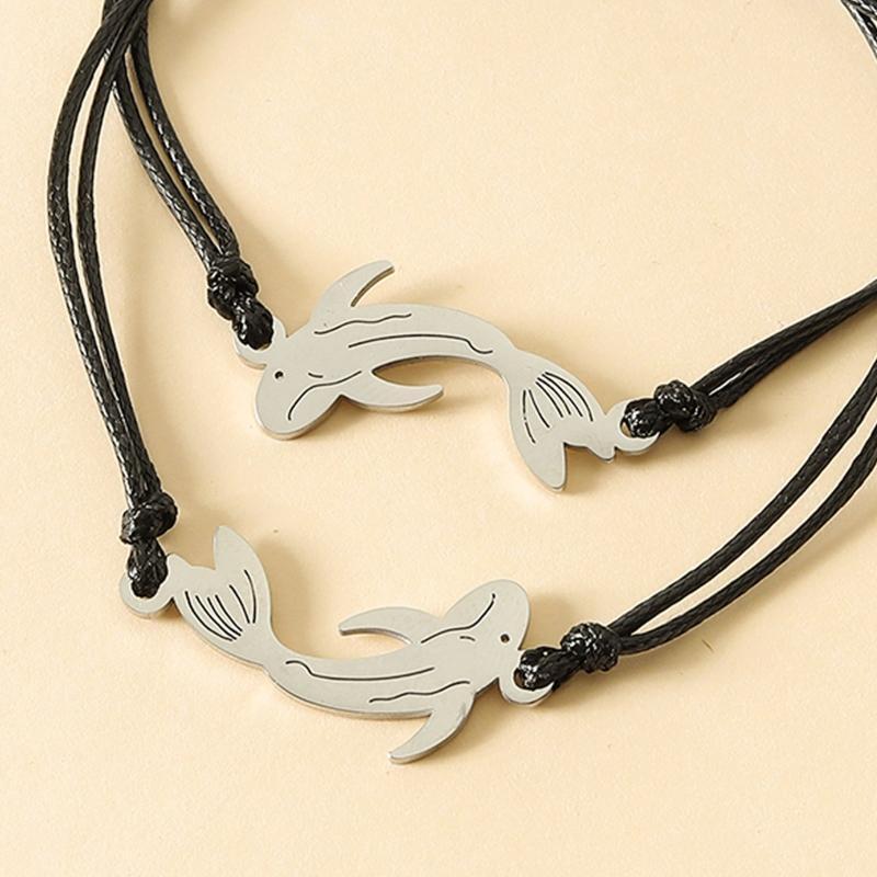 2x Promise Bracelets Best Friend Couples Bracelet Adjustable Cord Girlfriend