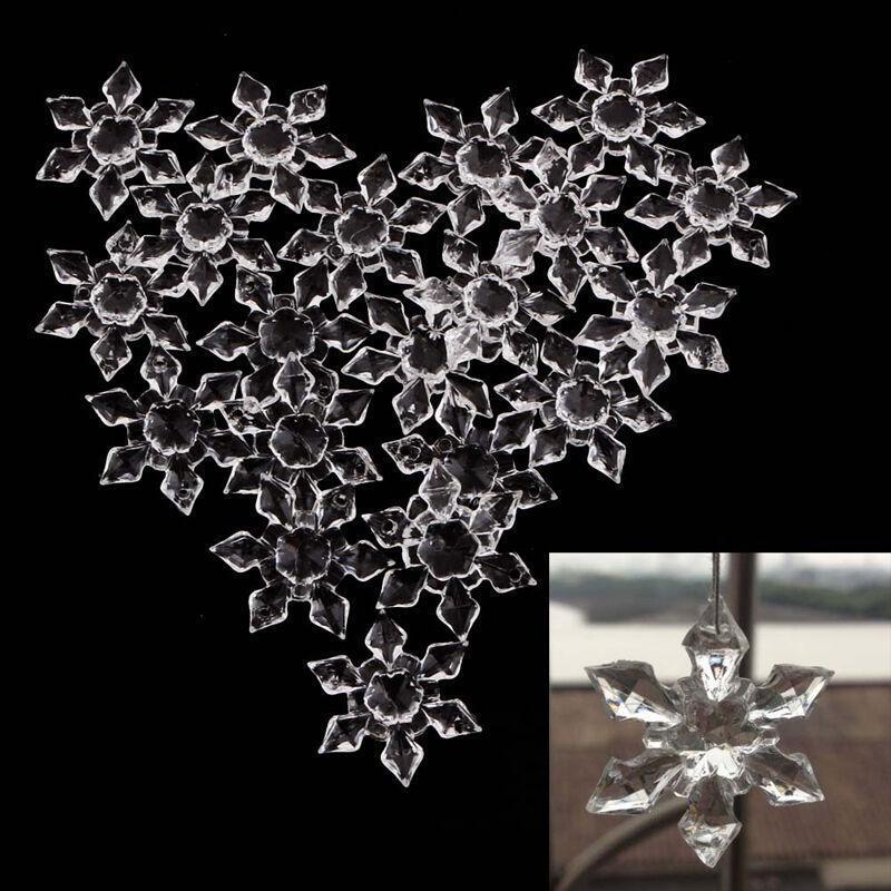 20pcs Christmas Snowflakes Party Ornaments Festival Xmas Tree Hanging Decoration