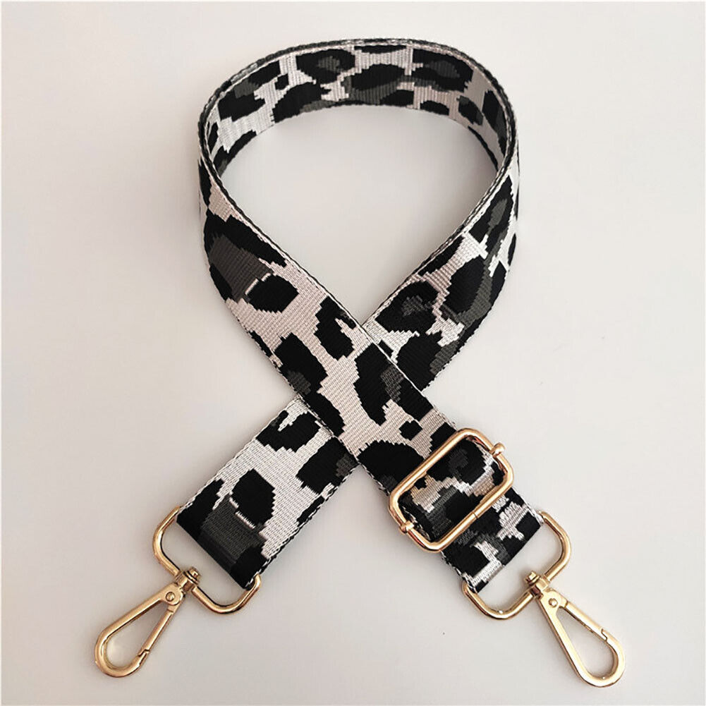 Leopard Strap for Crossbody Shoulder Bag Accessories Replacement (White)