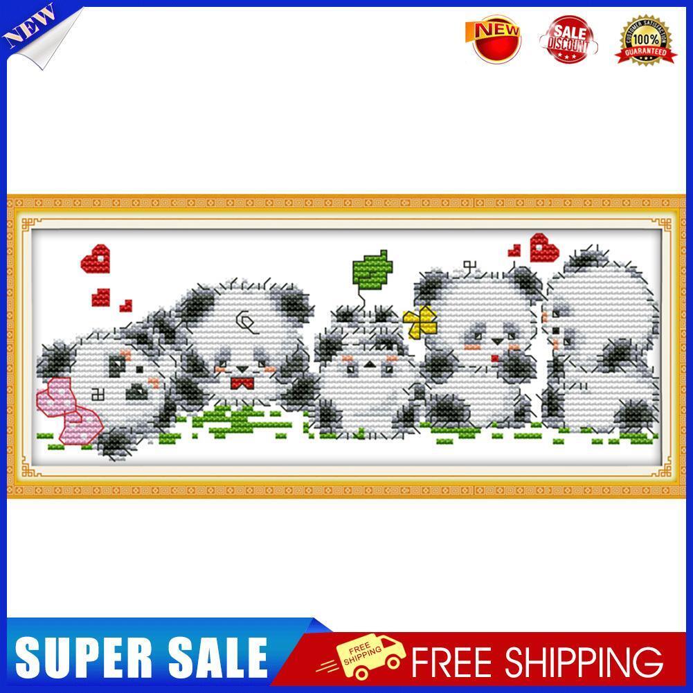 14CT Stamped Cartoon Embroidery Canvas Cross Stitch Craft (K923 Cute Bear)