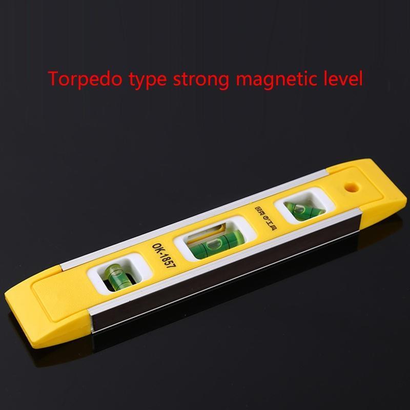 Upgraded 9-Inch Magnetic Square Level with 3 Vials Aluminum & ABS Made Small