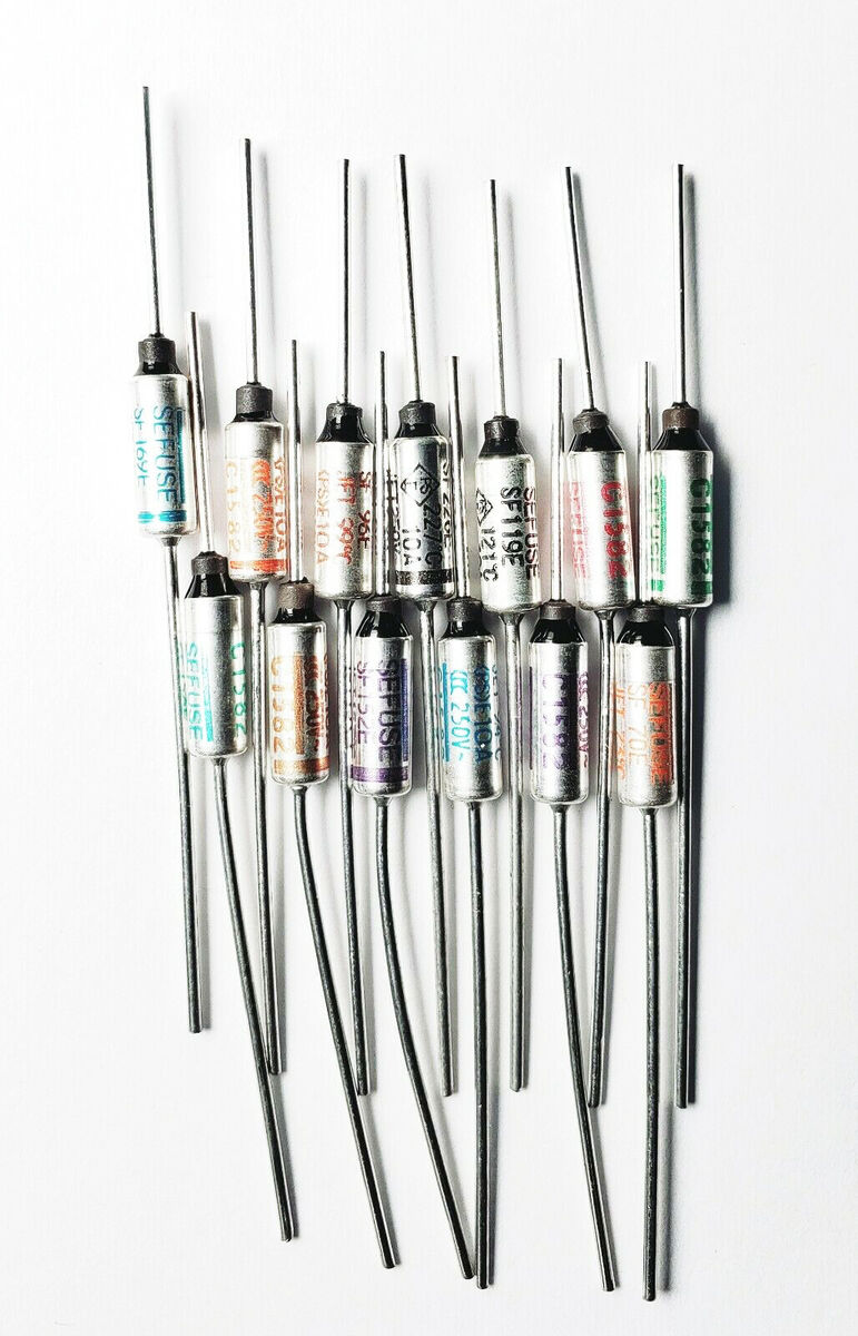 70pcs 10A 250V SF70E to SF240E SEFUSE Cutoffs NEC Thermal Fuse Assortment Kit