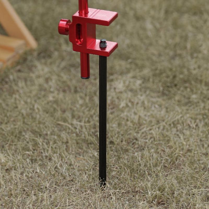 Metal Hard Lamp Pole Ground Stake Outdoor Desktop Light Rack Spike  Easy to Use
