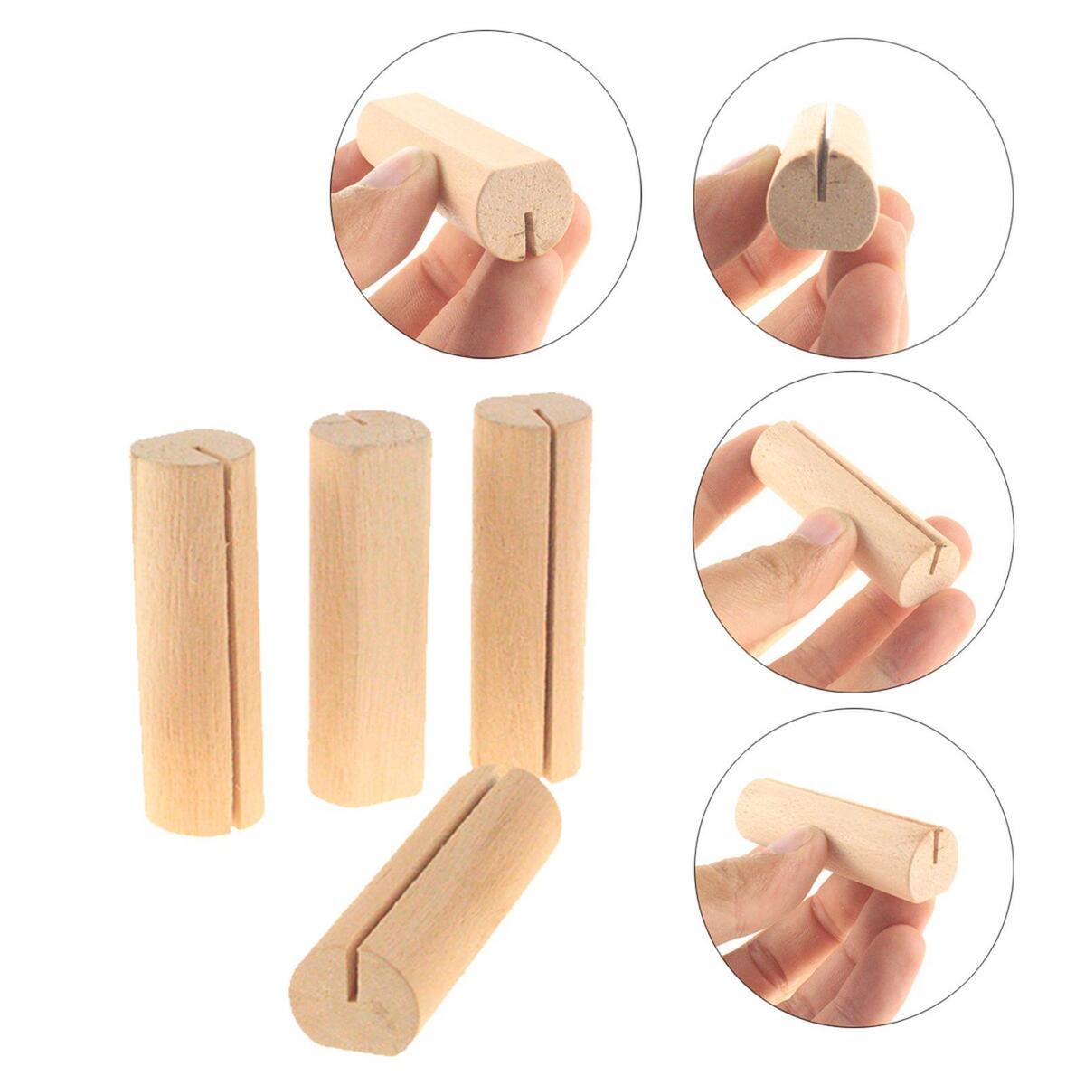 20x Wood Place Card Holders Wedding Kraft Place Cards Table Numbers Sign
