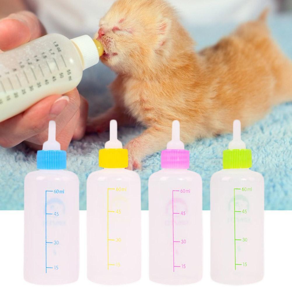 60mL Pet Milk Bottle Nipple Pacifier Dog Puppy Cat Drinking Water Feeder