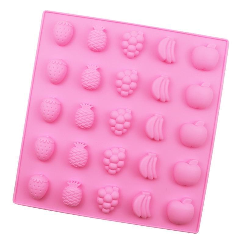 25 Cavities DIY Silicone Molds Fruits Shaped Cupcake Baking Pans Baking Moulds
