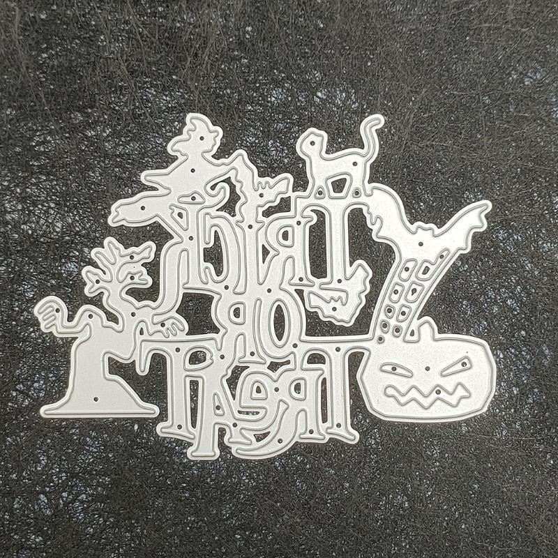 Witch Black Cat DIY Printing Carbon Steel Embossing Mold for Paper Card Making