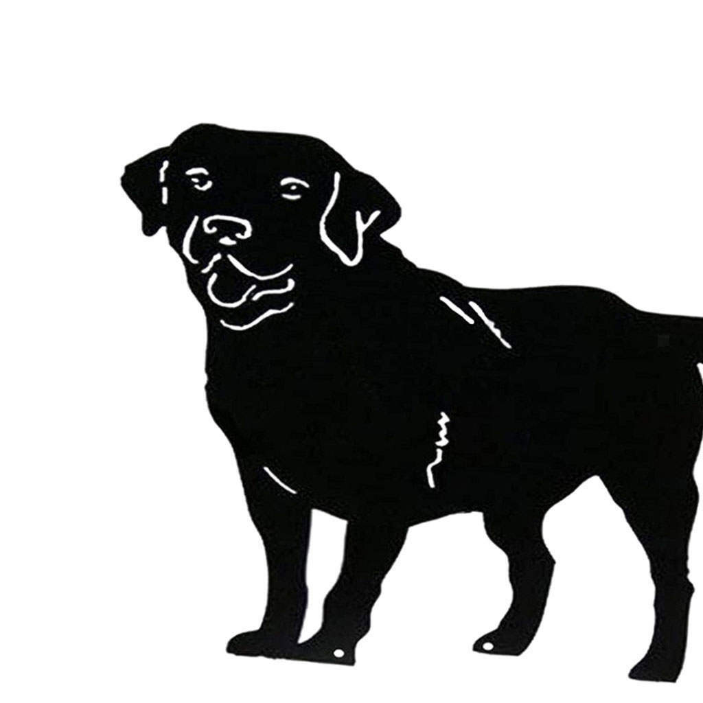 Art Silhouette Dog Shaped Rustproof Accessories Garden Stakes for Patio Yard