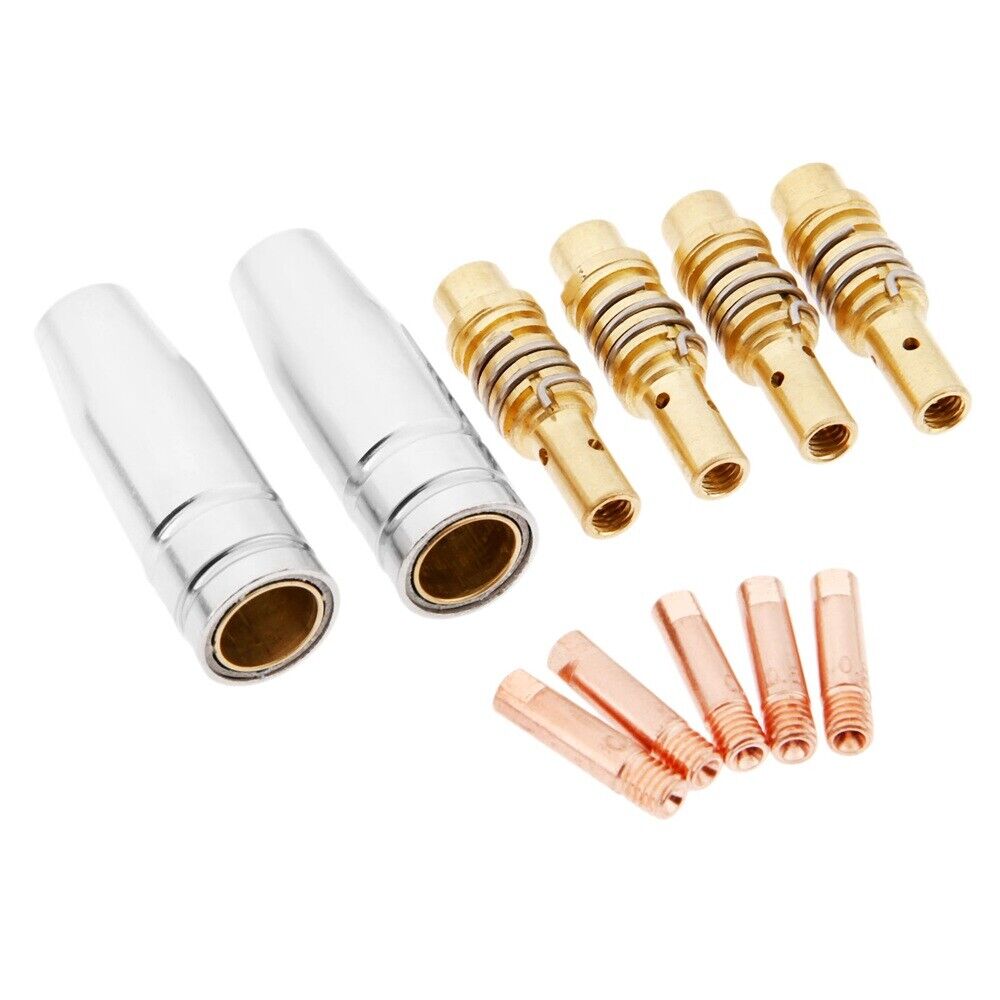 11×Contact Tip 0.8mm Tip Holder w Nozzle Kit for MB 15AK MIG MAG Welding Torch